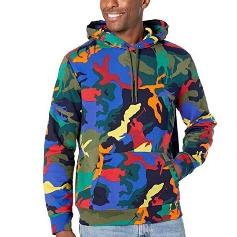 Polo Ralph Lauren Men's 1XB Camo Hoodie Multicolor Camouflage Big Pony Big Tall - Picture 2 of 3
